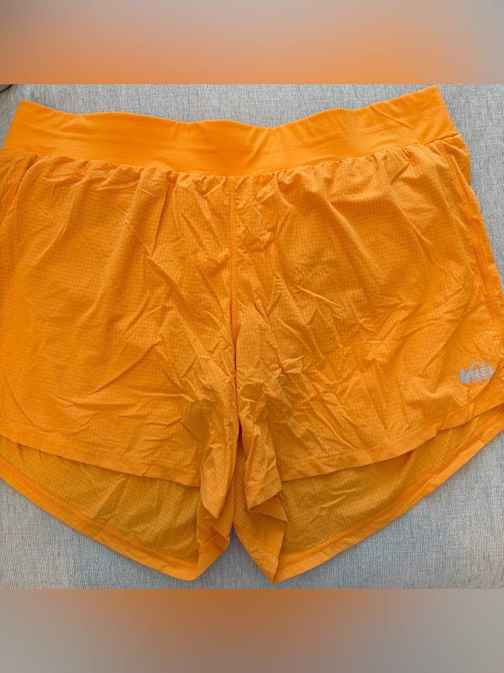 REI Orange Men’s Athletic Running Shorts